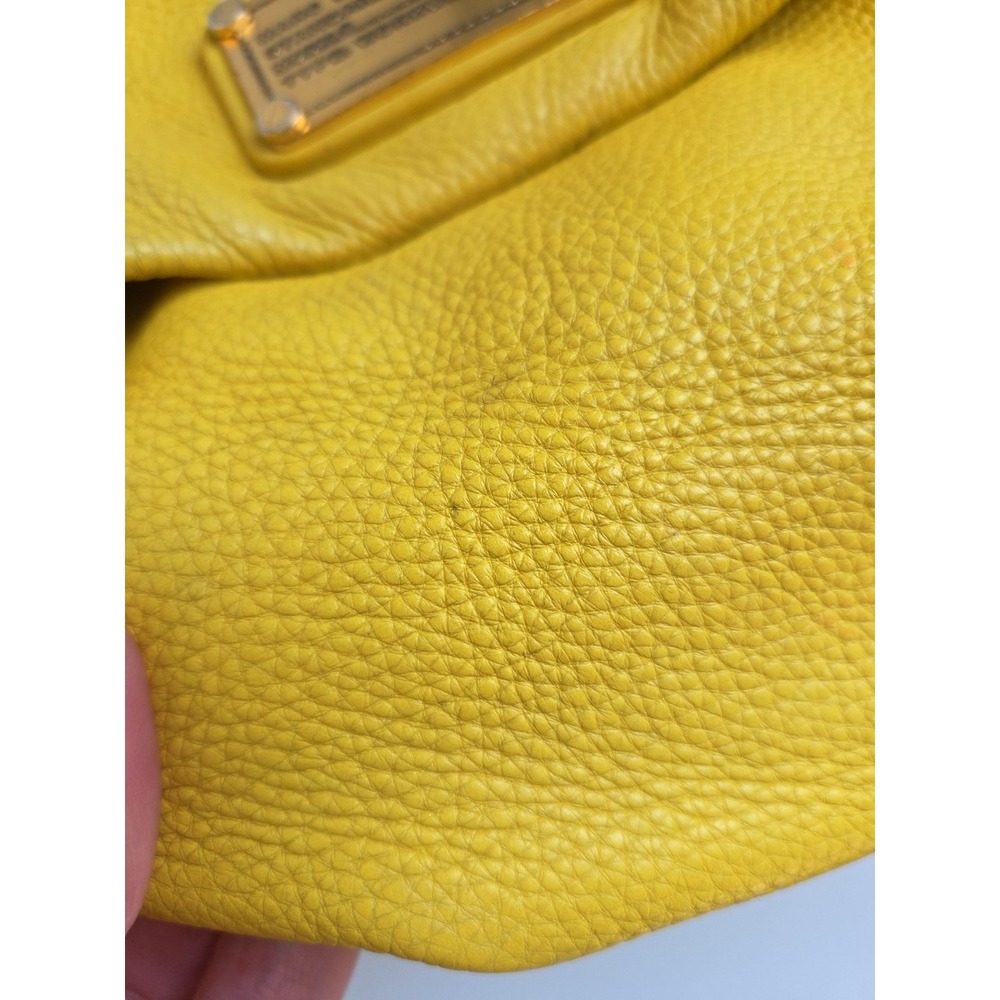 MARC by MARC JACOBS Classic Q Lil Ukita Leather Hobo Bag in Yellow Flap Shoulder - Picture 5 of 13